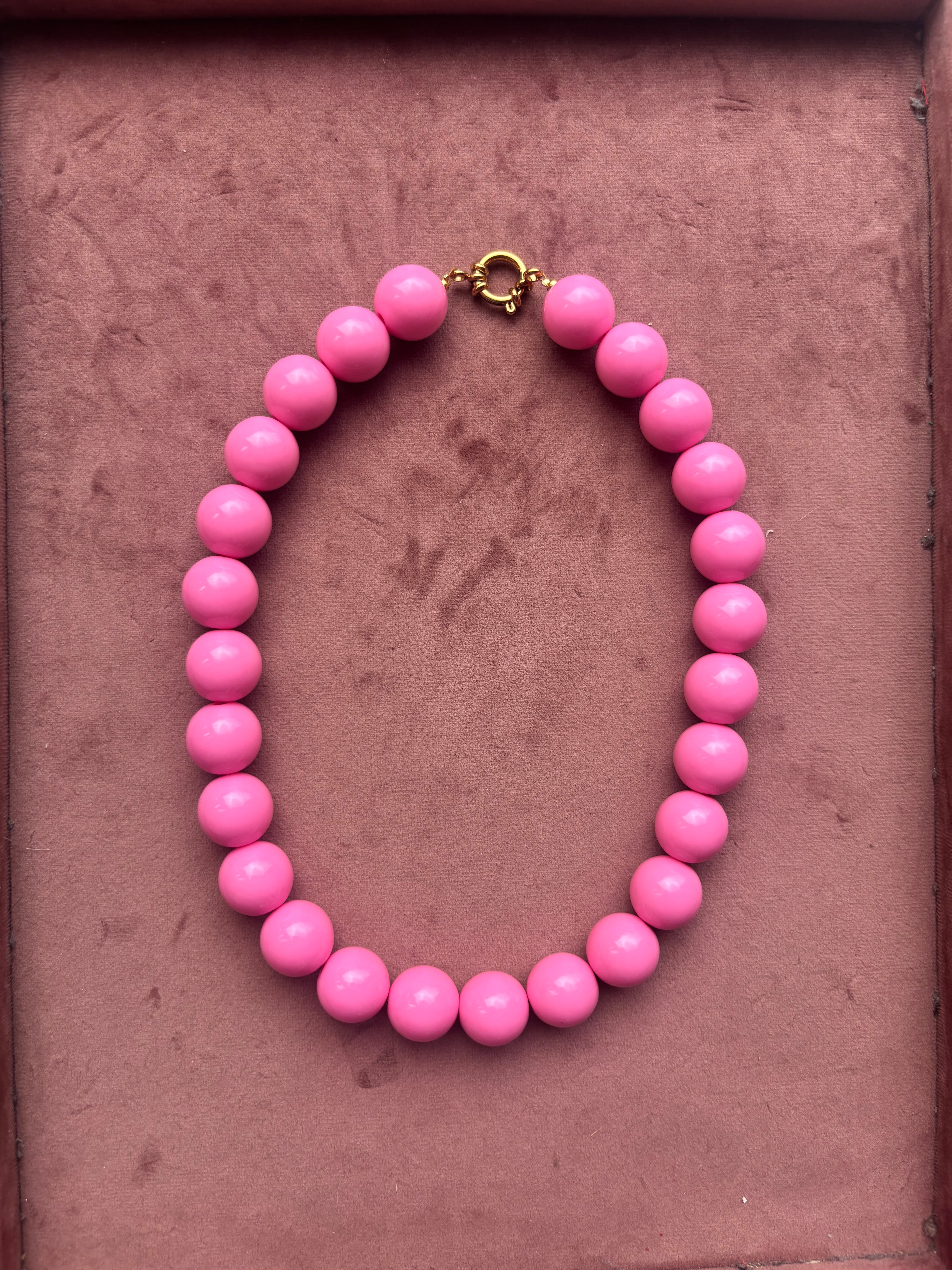 Bubble beads ketting 16mm kralen