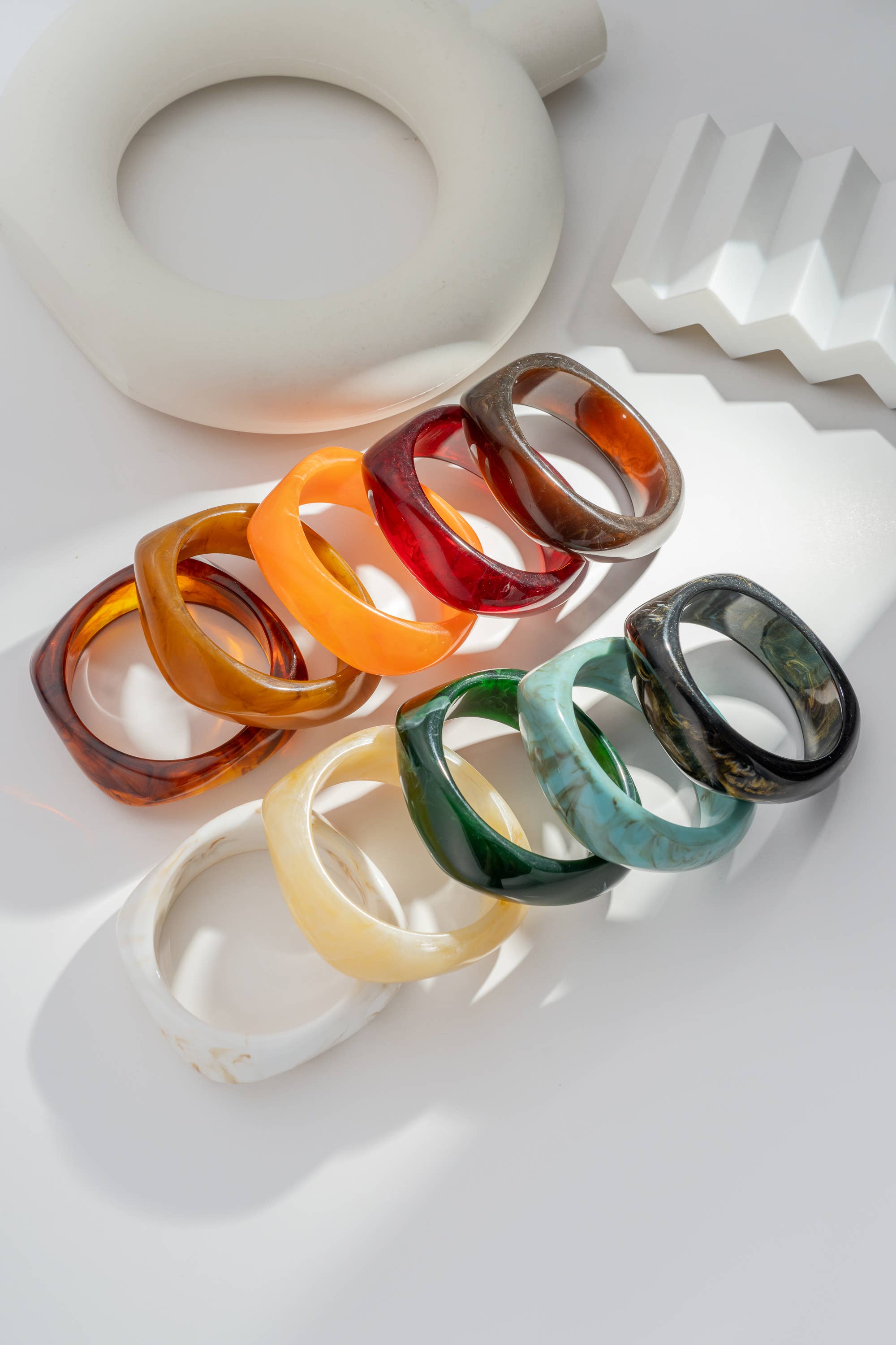 Marmeren effect hars armband