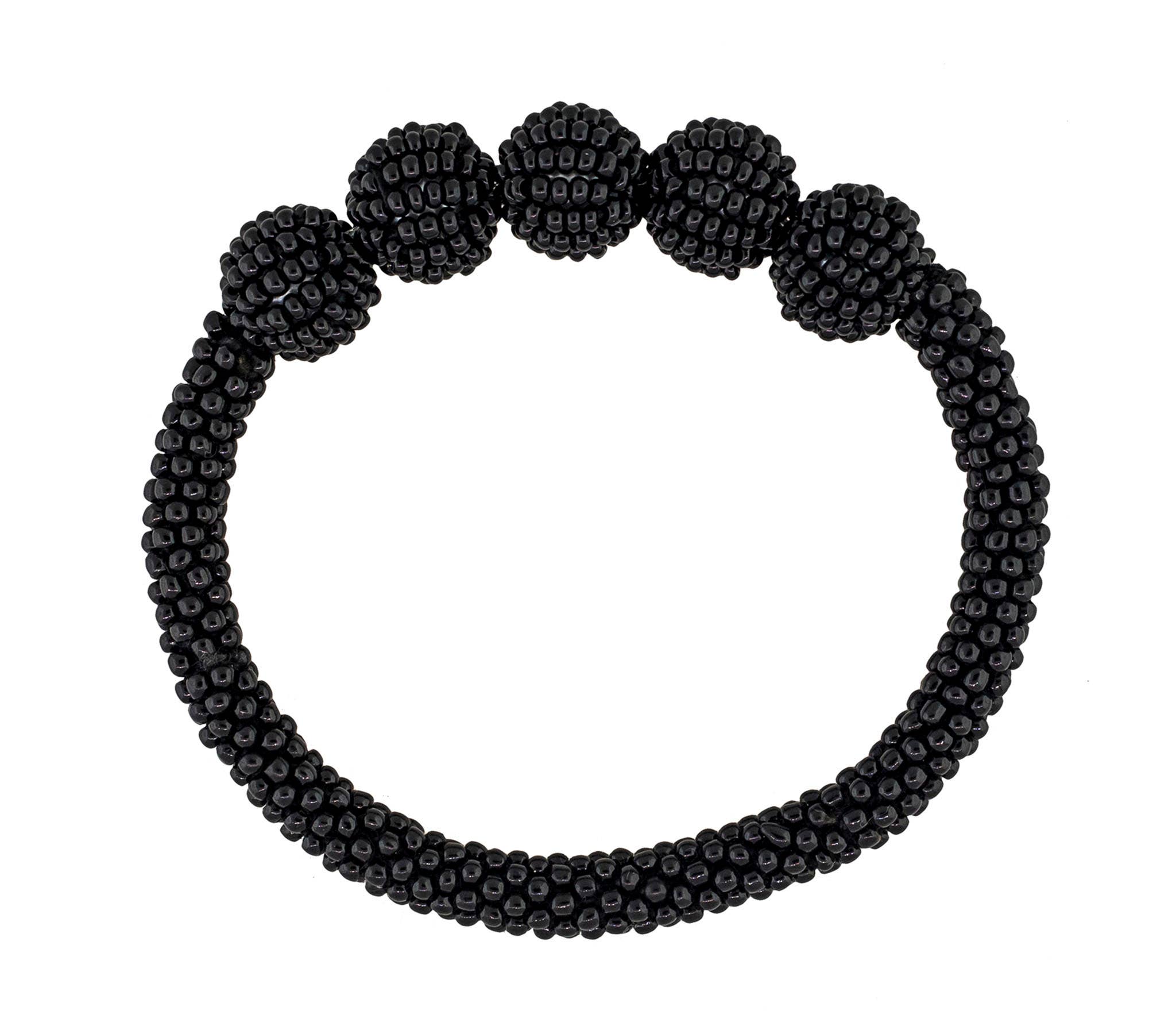 Roll-On® globe armband - Zwart