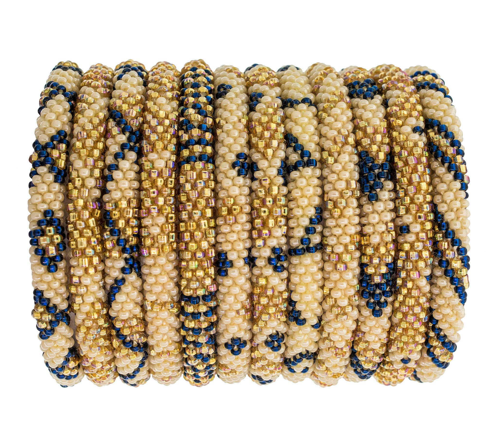 Roll-On® armbanden - Goud en blauw