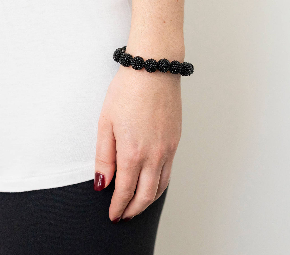 Klassieke globe armband - Zwart