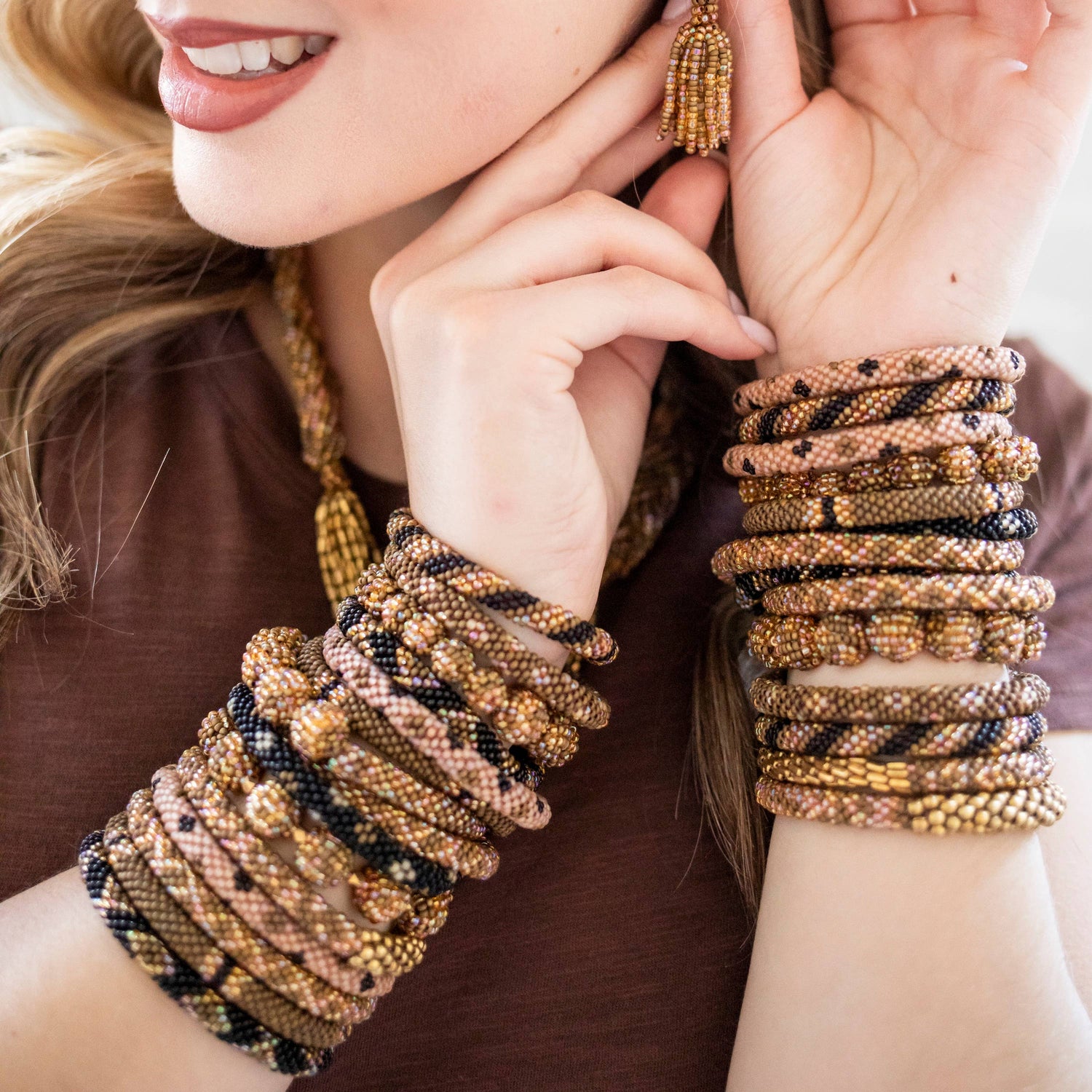 Boho globe armband - Jaguar