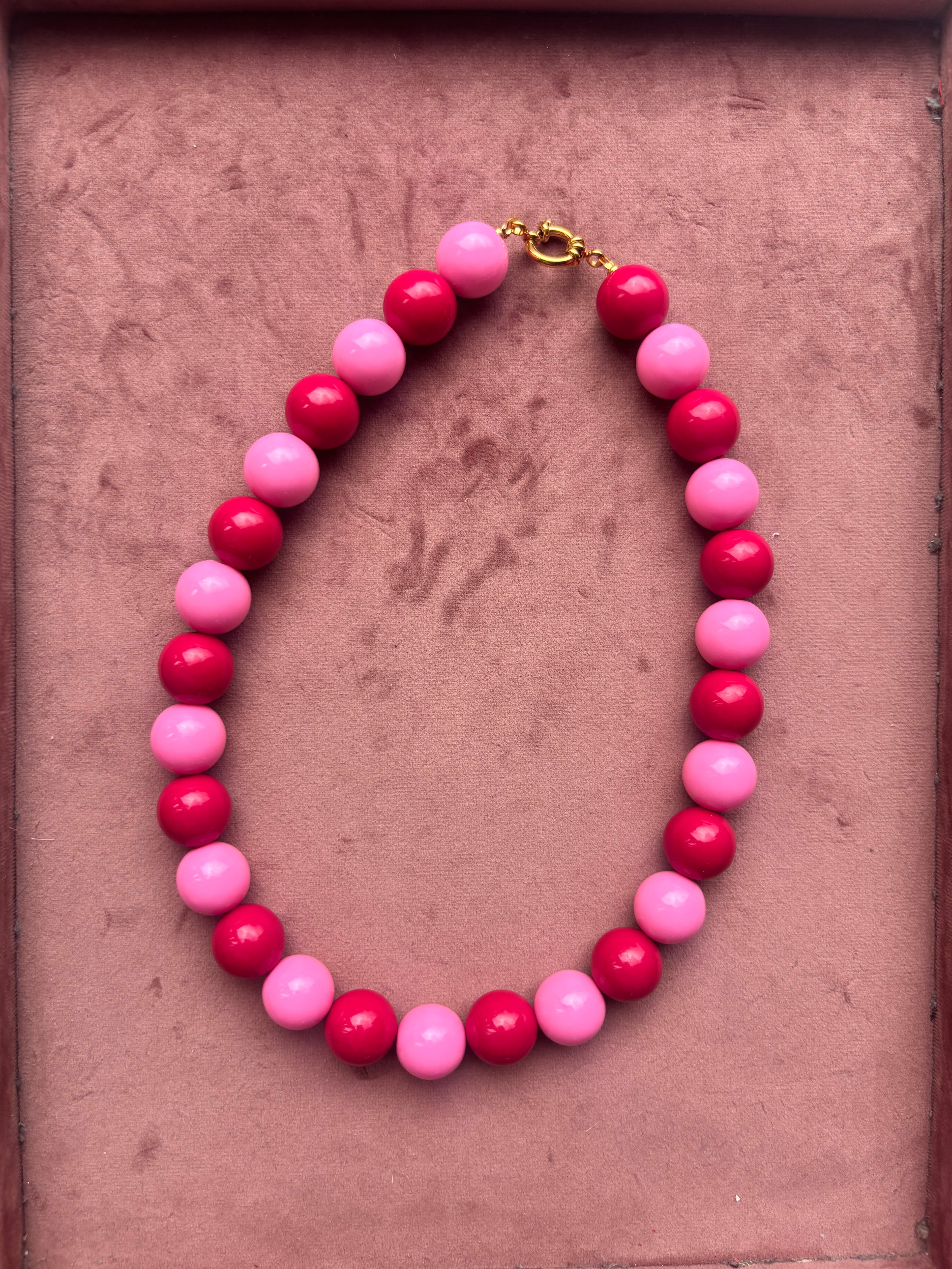 Bubble beads ketting 16mm kralen