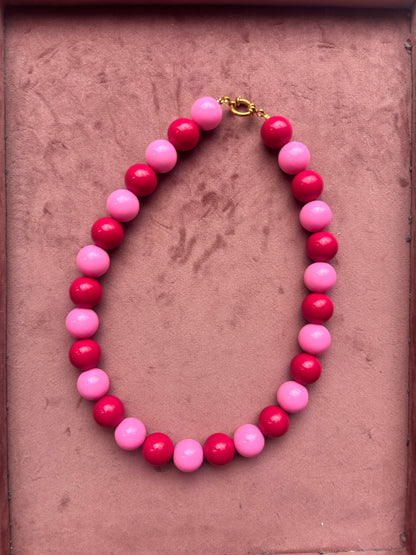 Bubble beads ketting 16mm kralen