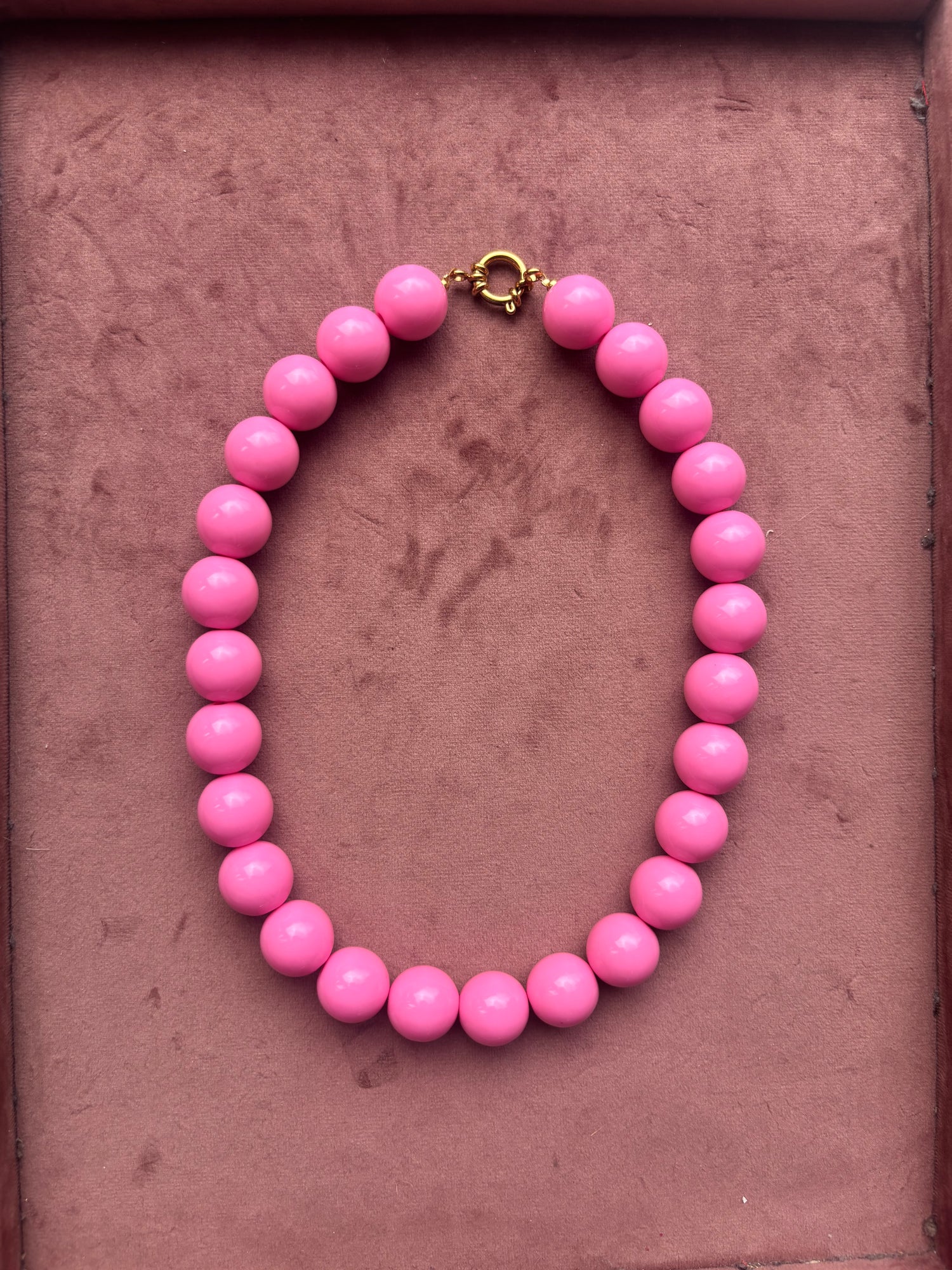 Bubble beads ketting 16mm kralen