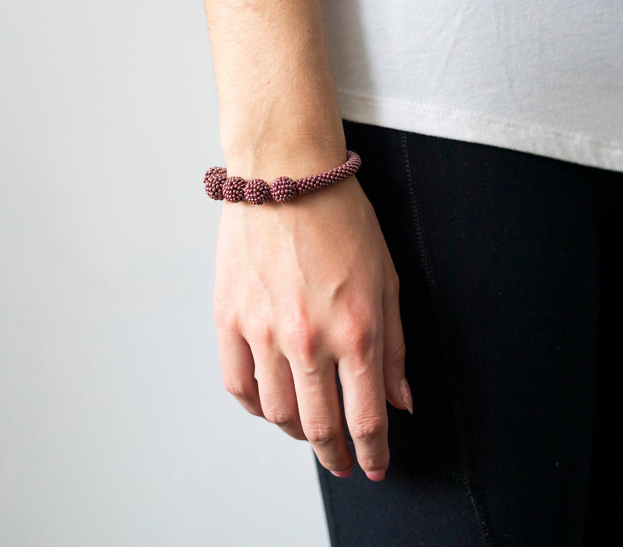 Klassieke globe armband - Moerbei