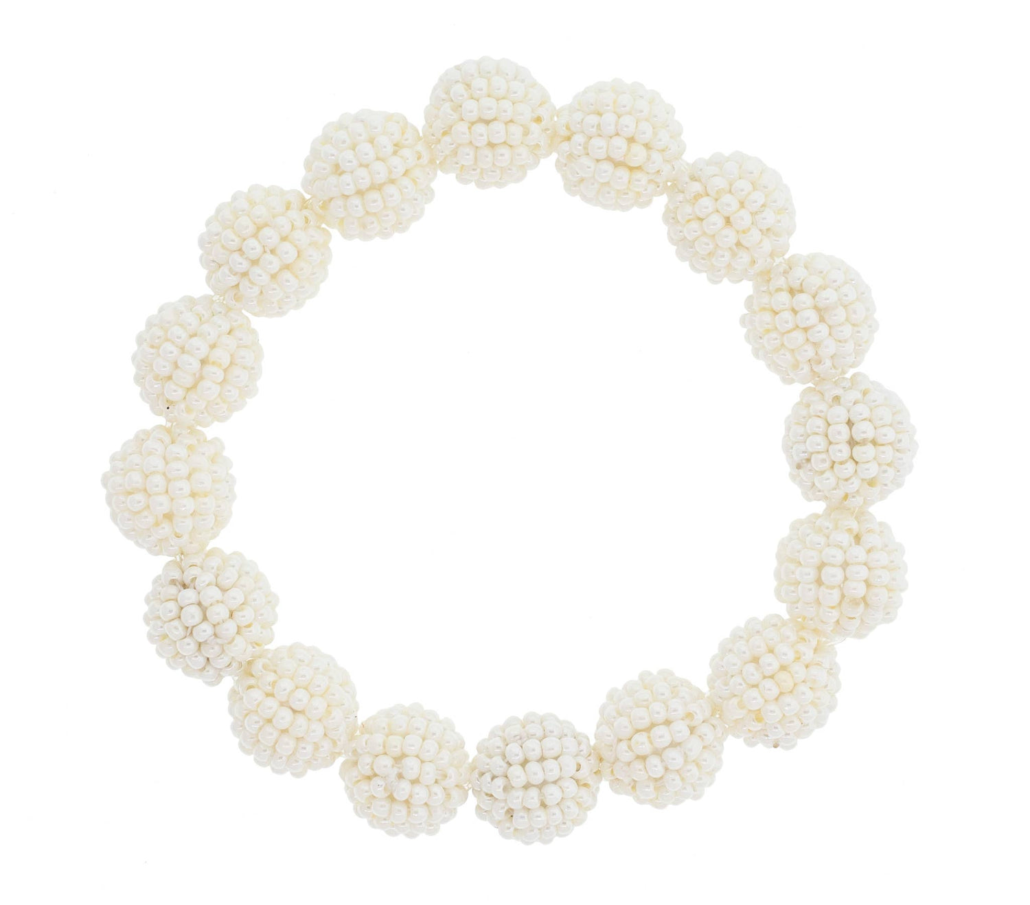 Klassieke globe armband - Creme