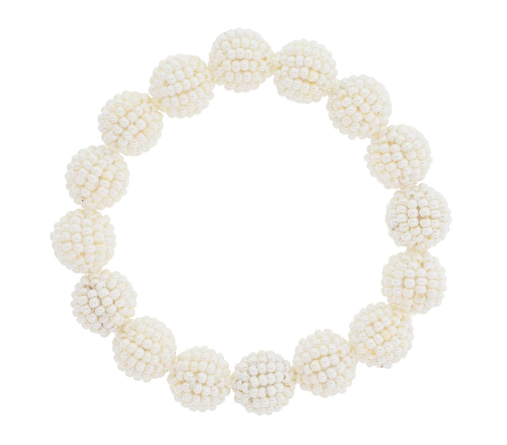 Klassieke globe armband - Creme