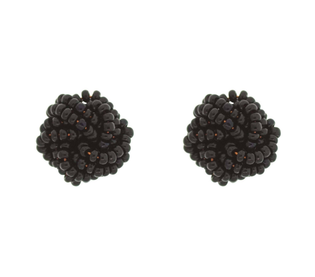 Rosette Earring - Zwart