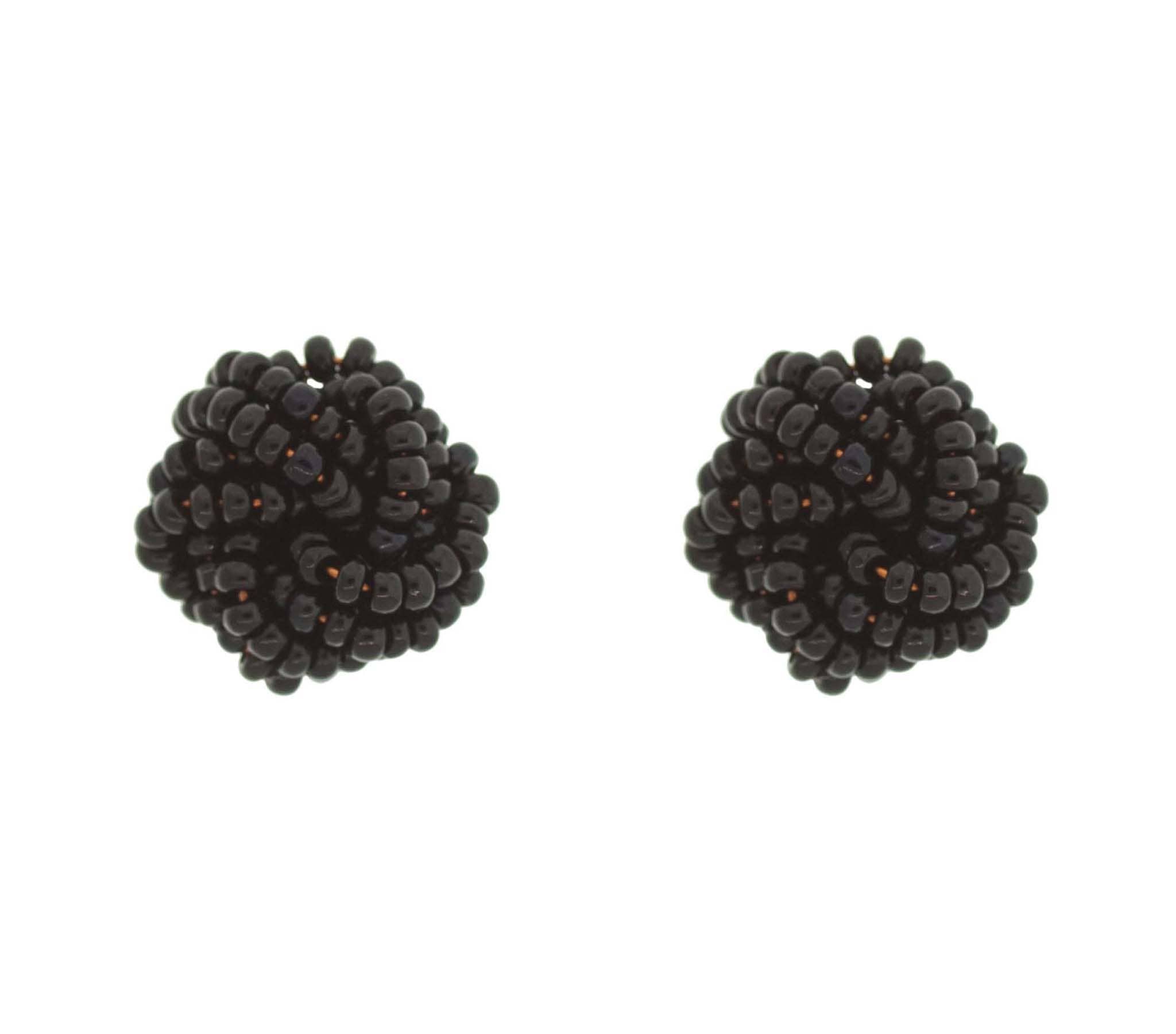 Rosette Earring - Zwart
