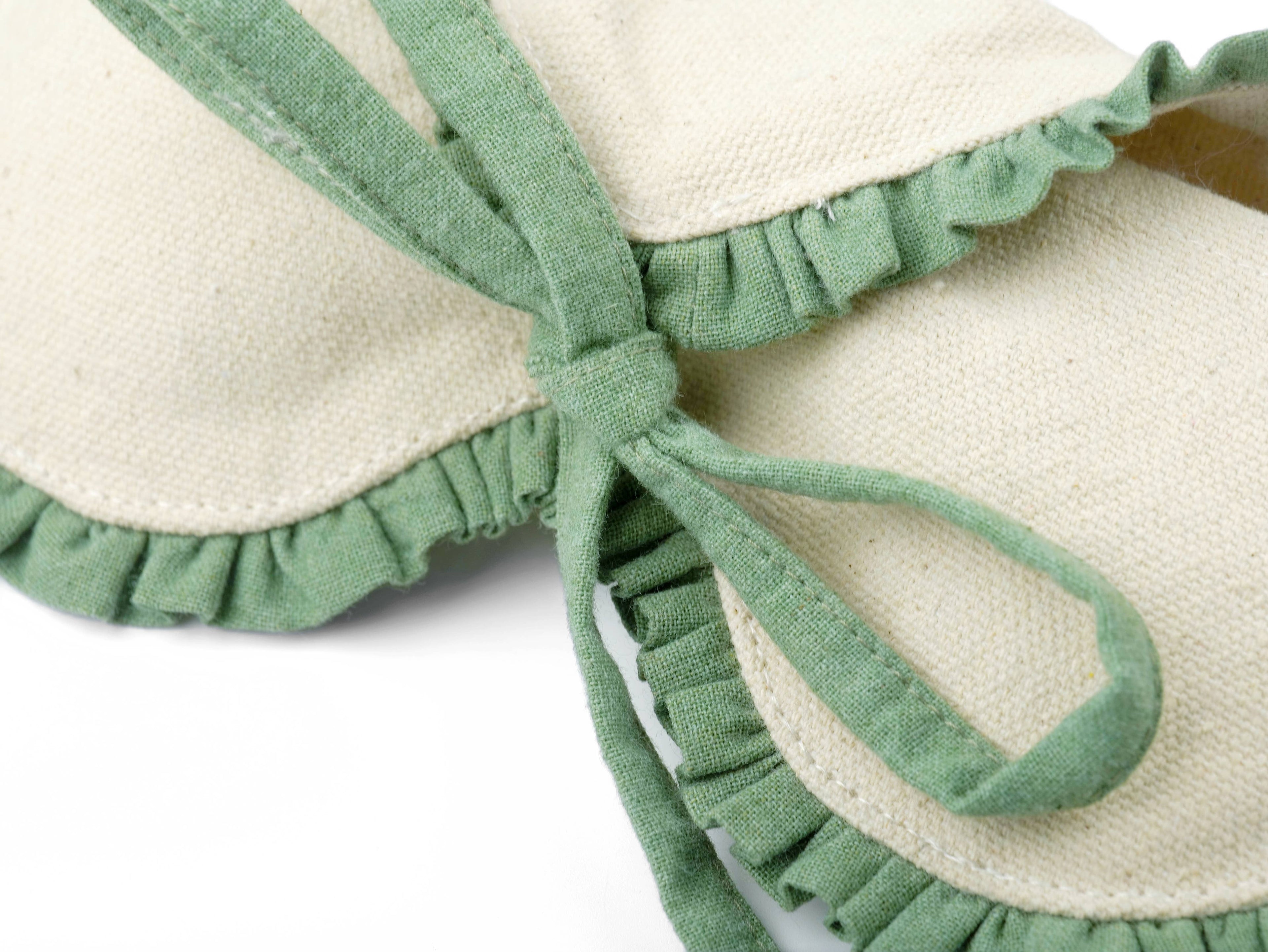 Canvas Zonnebril Etui | Ruffle Brillenkoker | Blauw-Groen