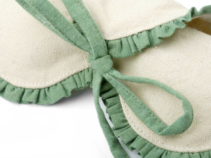 Canvas Zonnebril Etui | Ruffle Brillenkoker | Blauw-Groen
