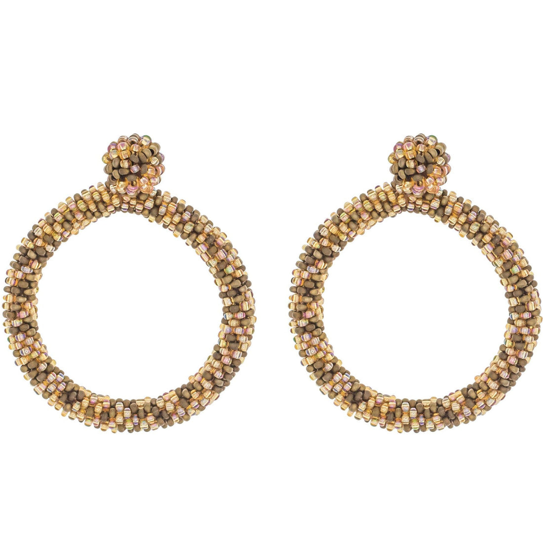 Oorbellen van glaskralen - Jaguar