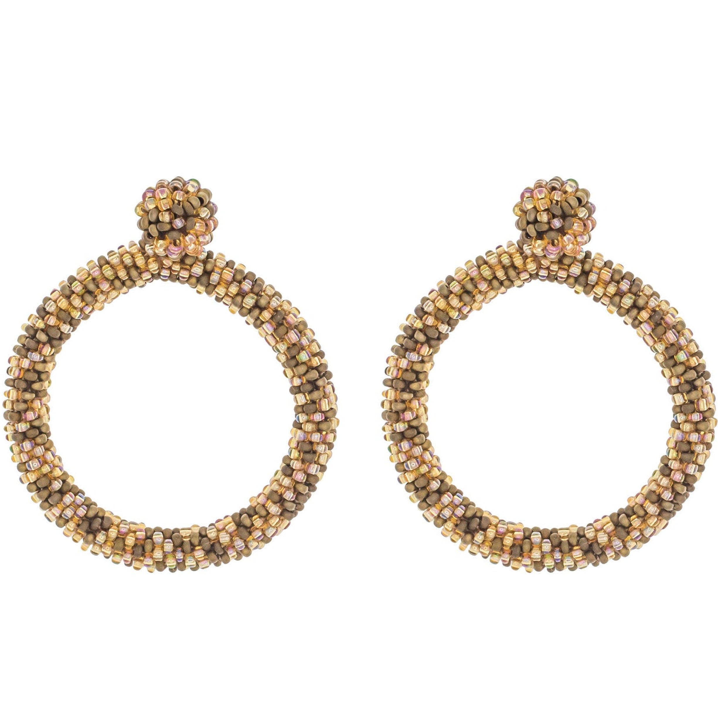 Oorbellen van glaskralen - Jaguar