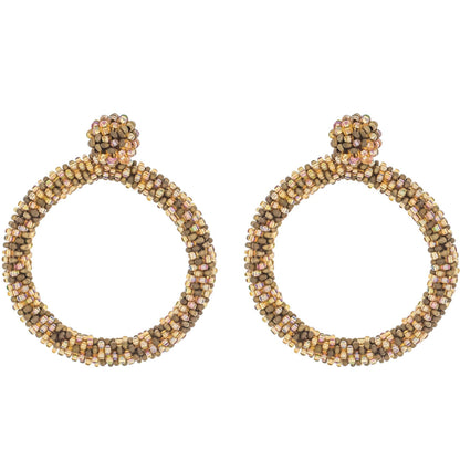 Oorbellen van glaskralen - Jaguar