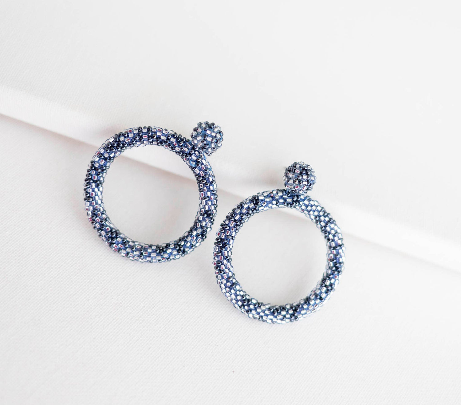 Oorbellen van glaskralen - Elemental