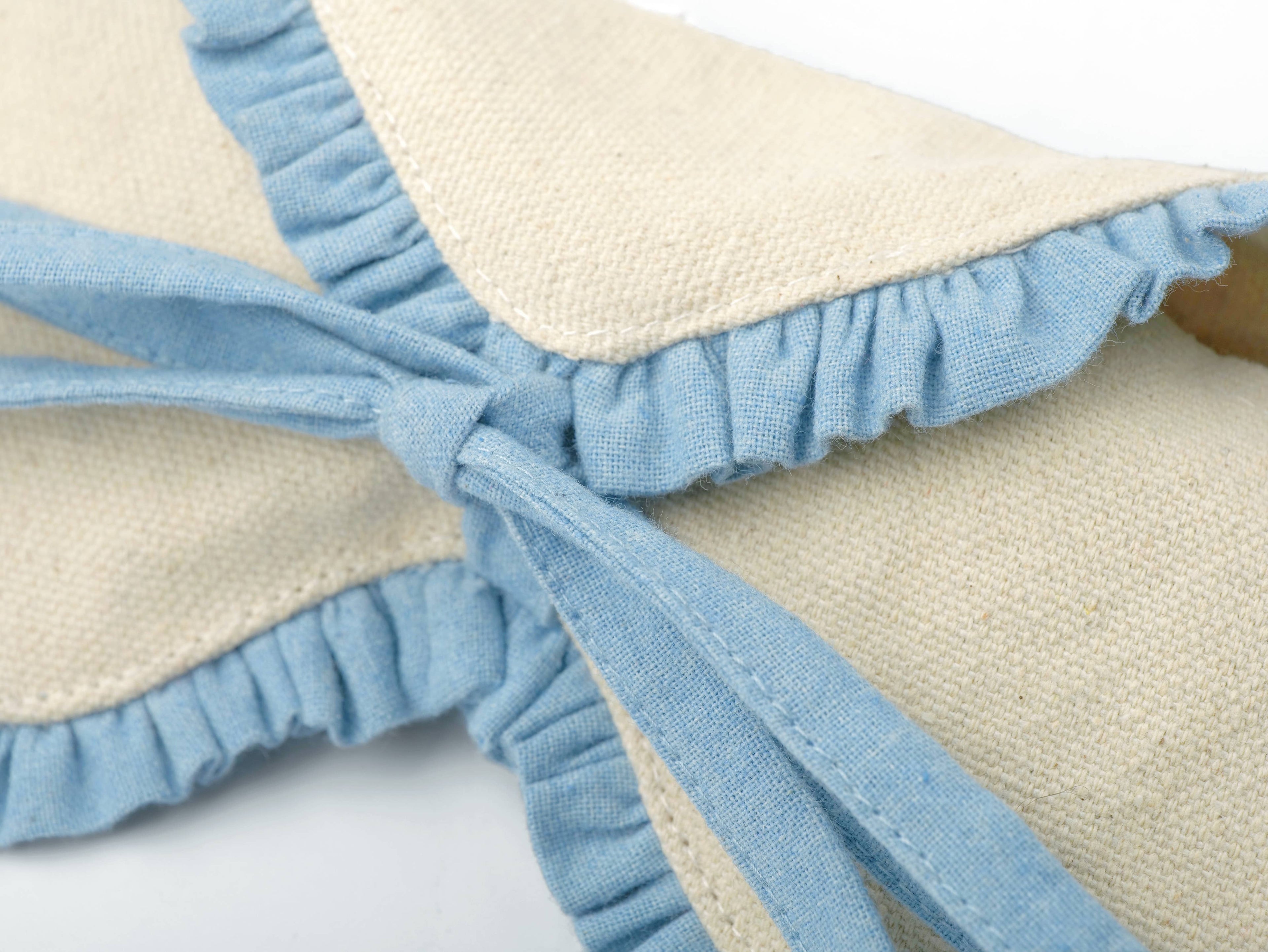 Canvas Zonnebril Etui | Ruffle Brillenkoker | Blauw-Groen