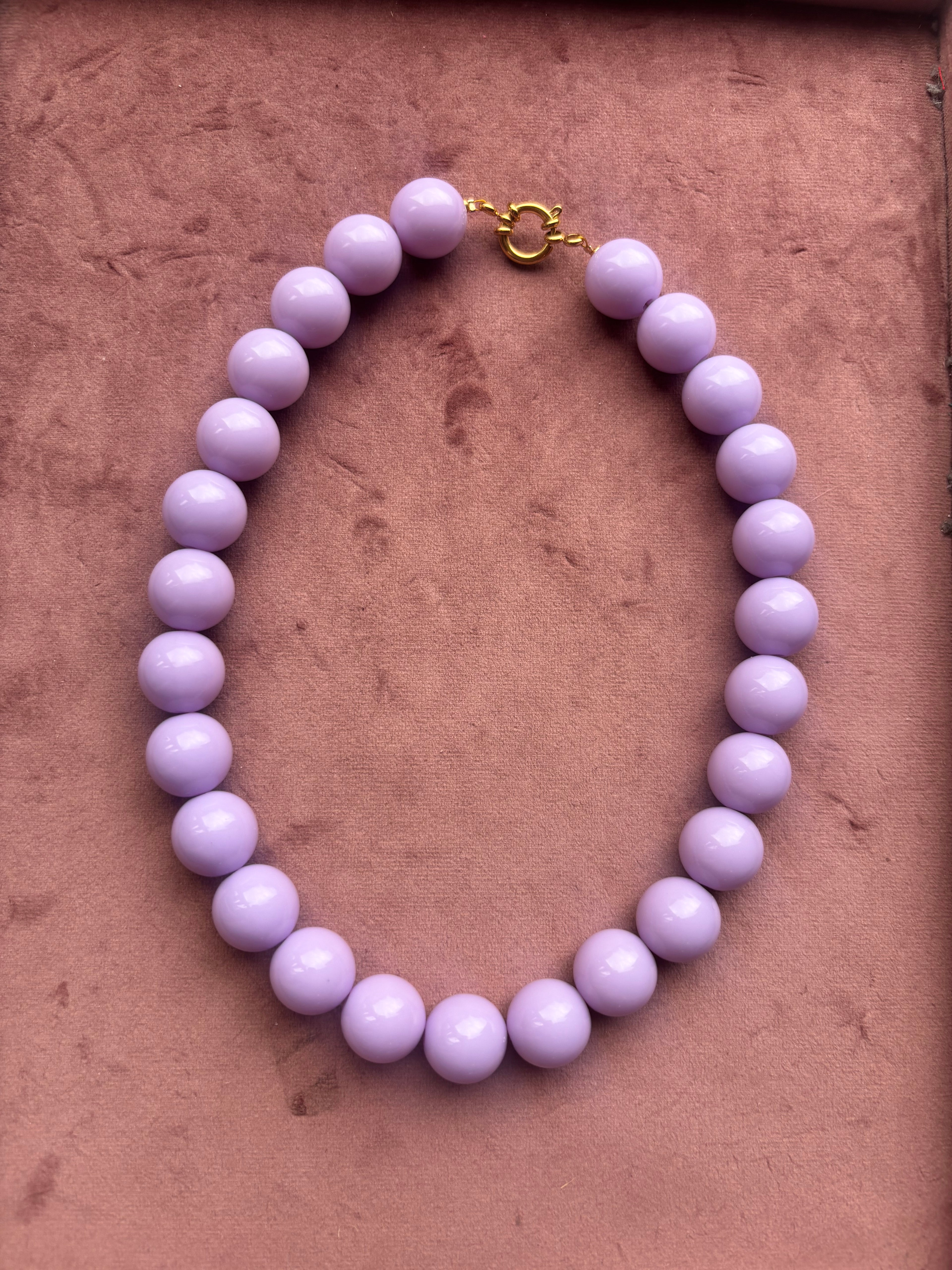Bubble beads ketting 16mm kralen
