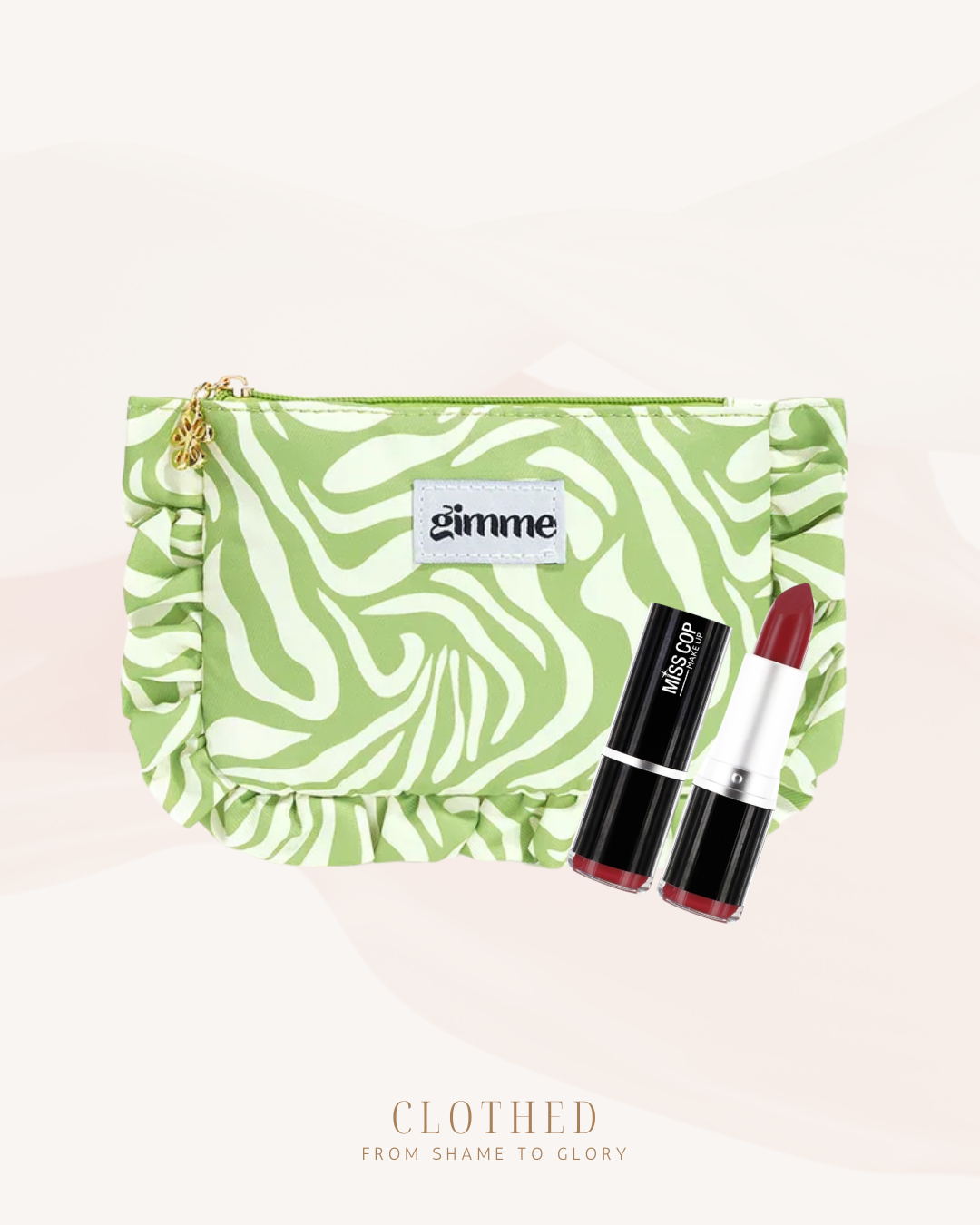 Gimme toilettasje + lippenstift