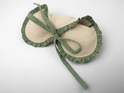 Canvas Zonnebril Etui | Ruffle Brillenkoker | Blauw-Groen