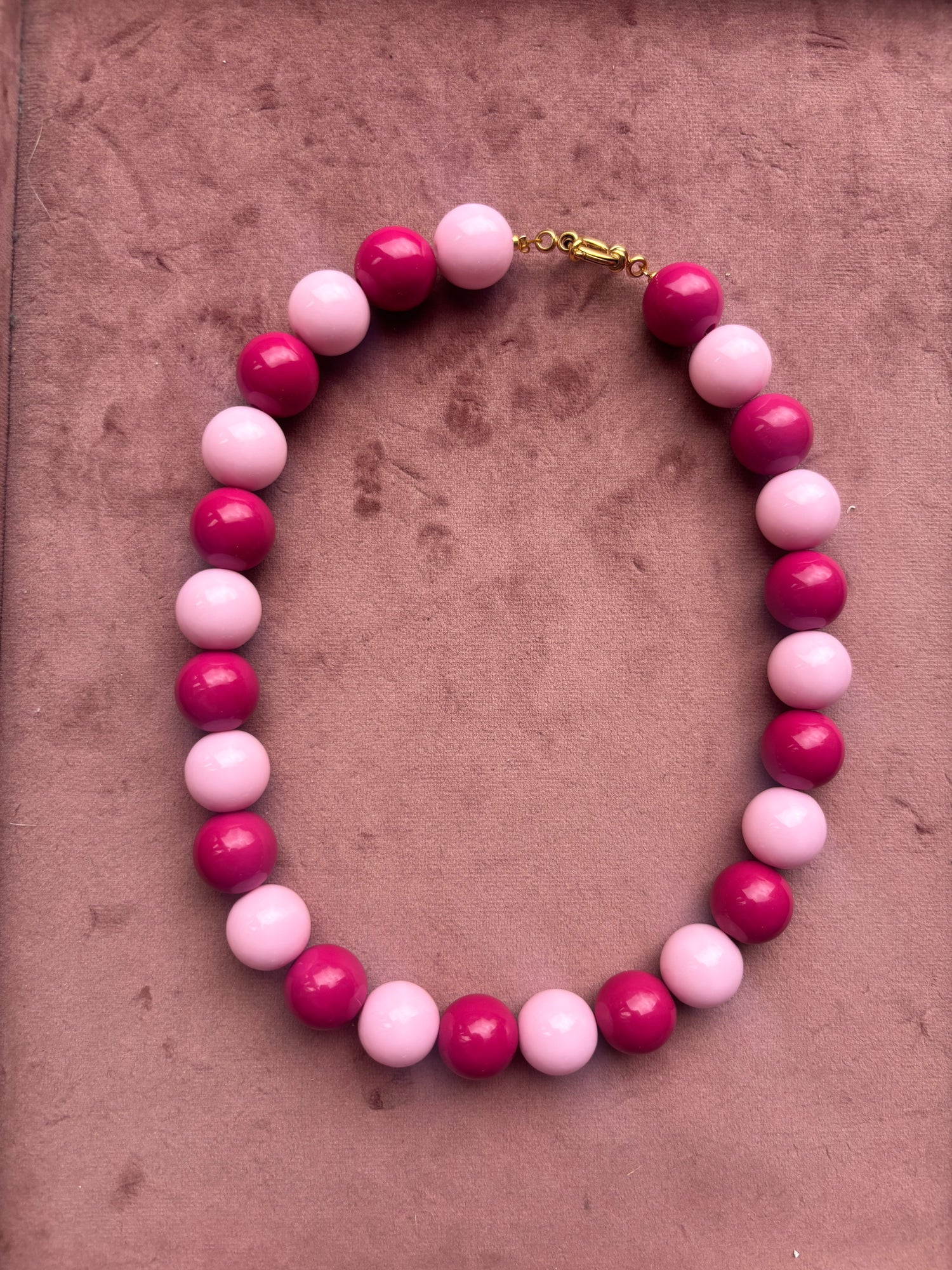 Bubble beads ketting 16mm kralen
