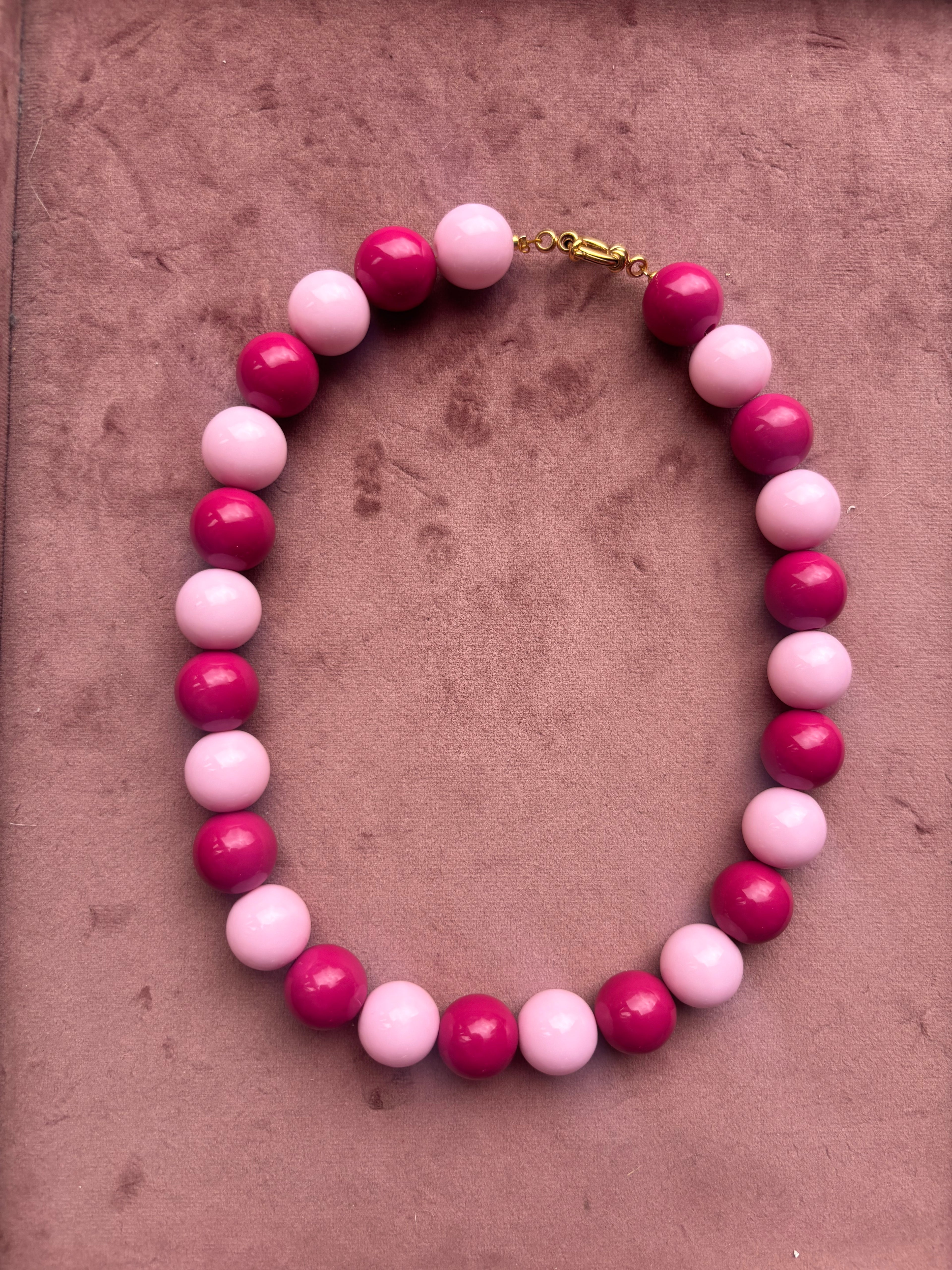 Bubble beads ketting 16mm kralen