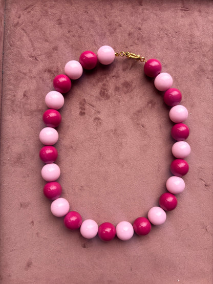 Bubble beads ketting 16mm kralen