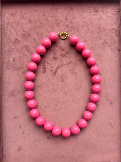Bubble beads ketting 16mm kralen