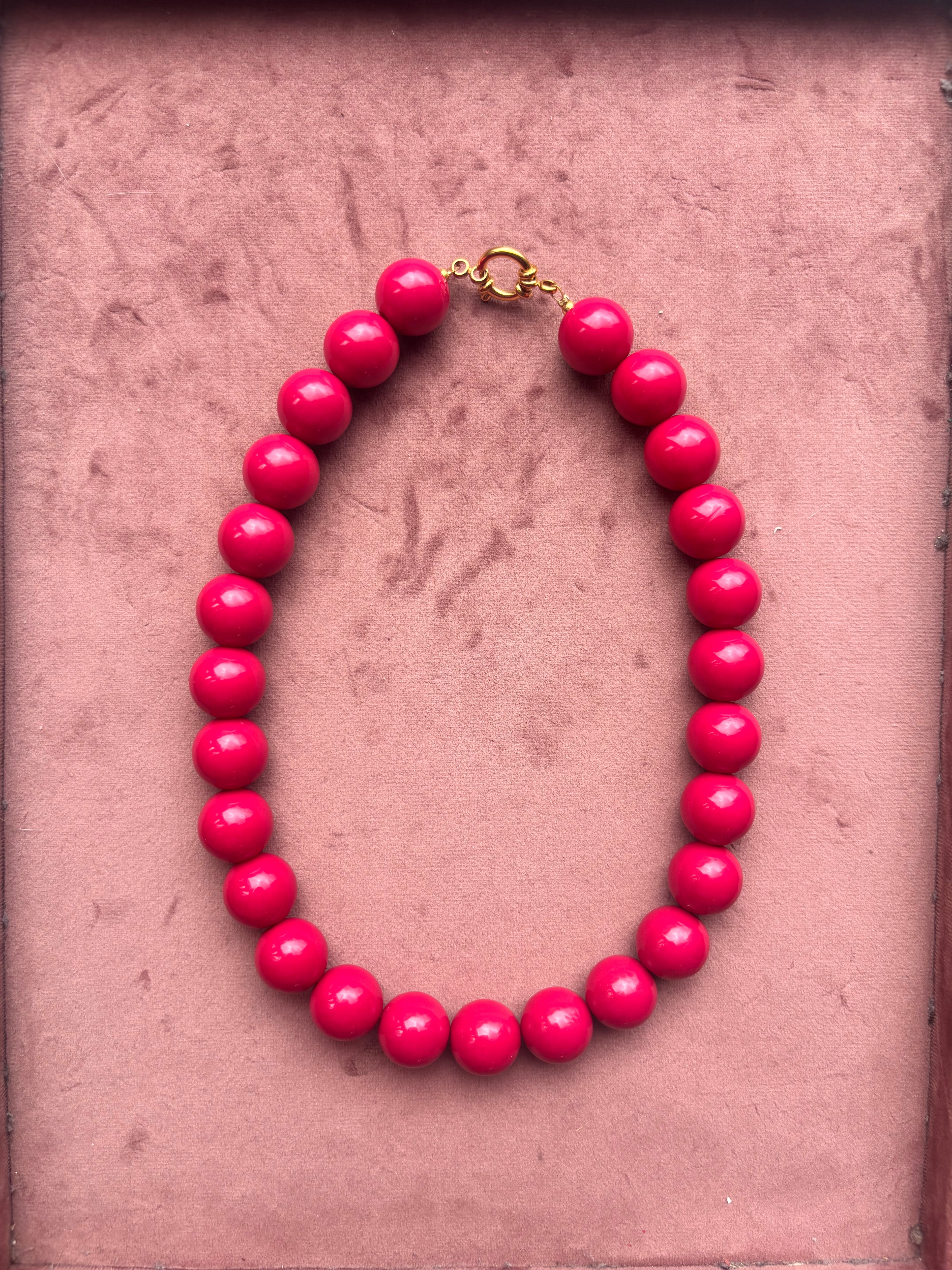 Bubble beads ketting 16mm kralen