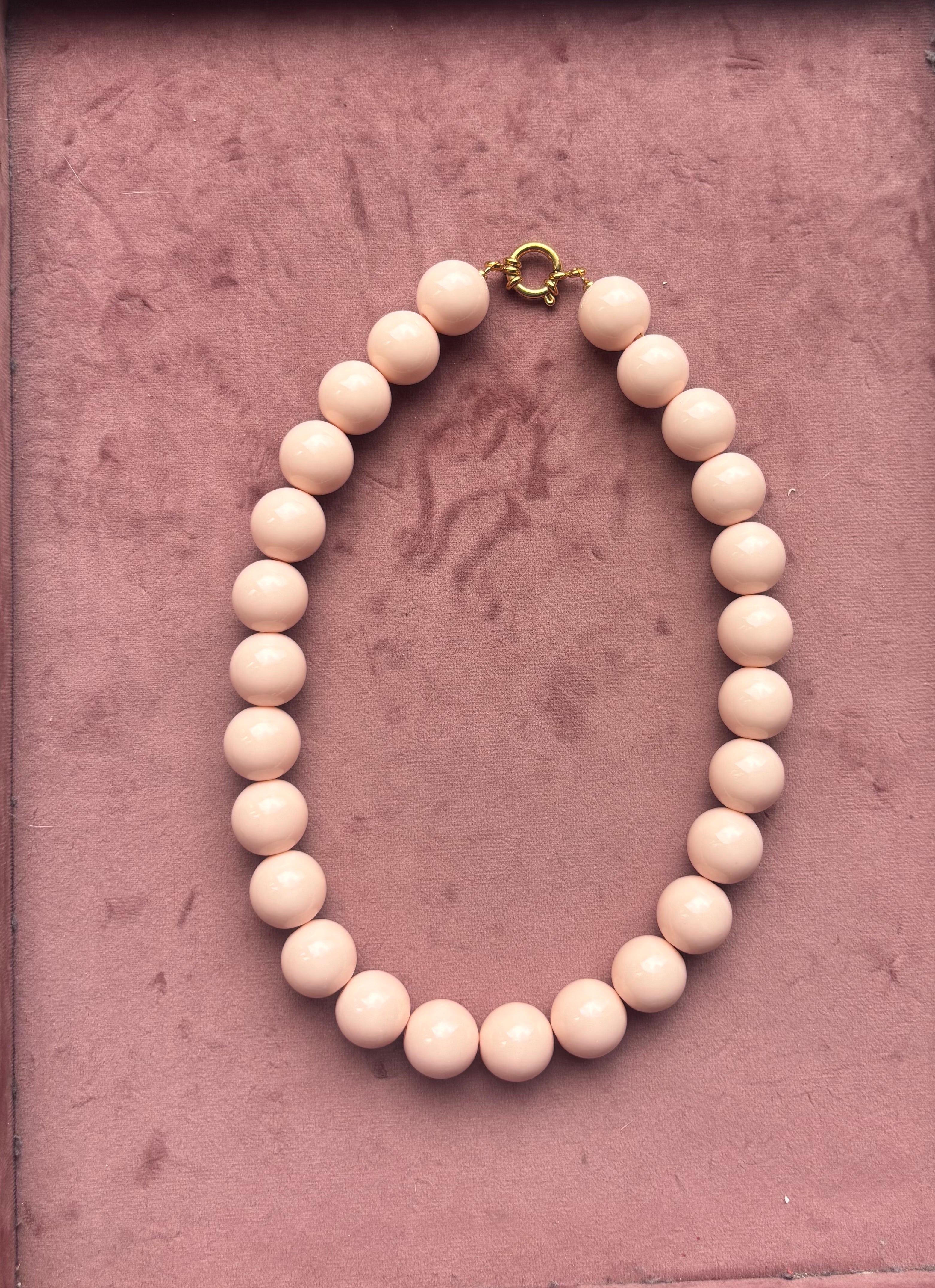 Bubble beads ketting 16mm kralen