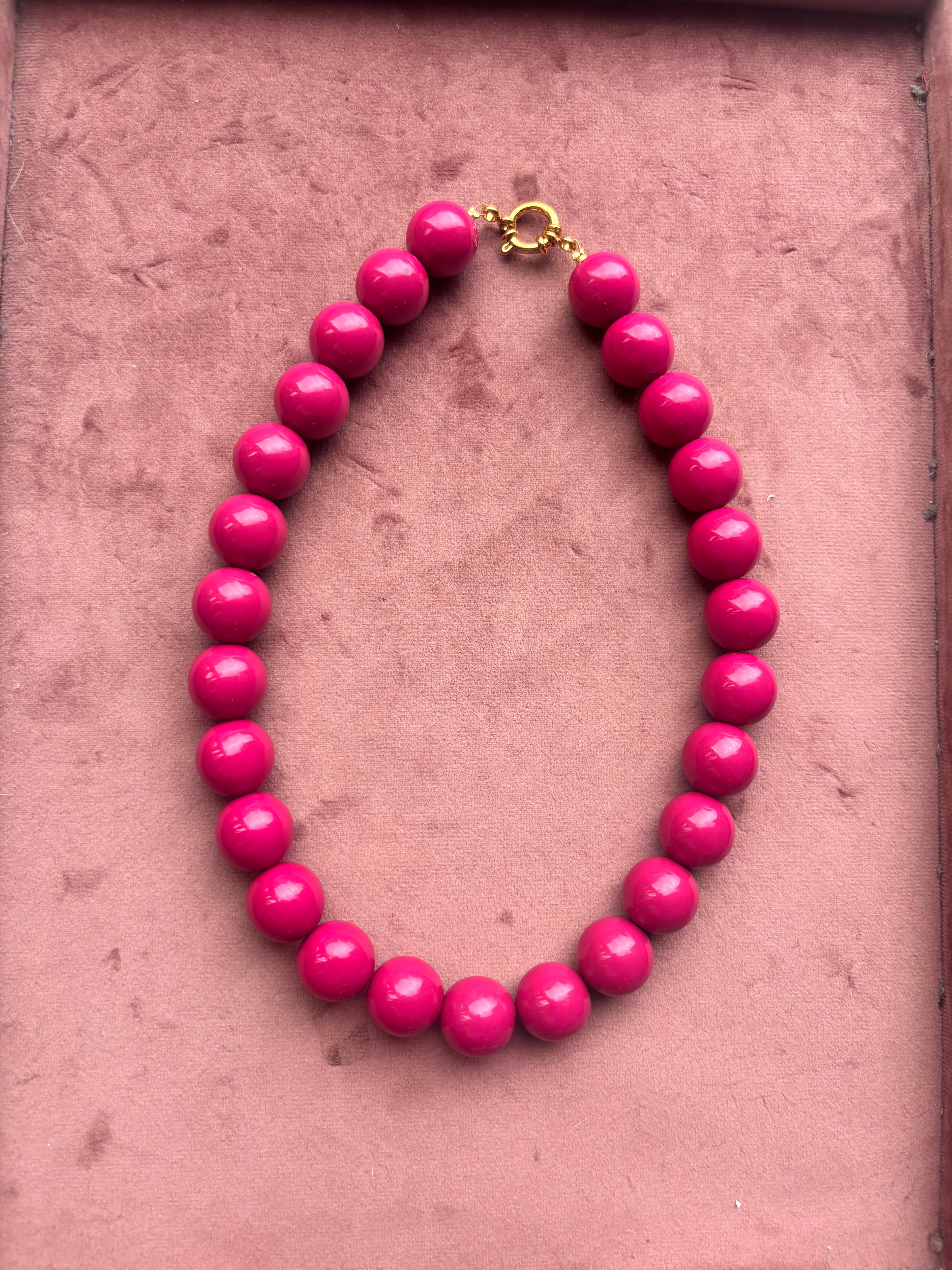 Bubble beads ketting 16mm kralen