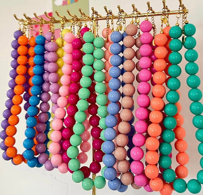 Bubble beads ketting 16mm kralen