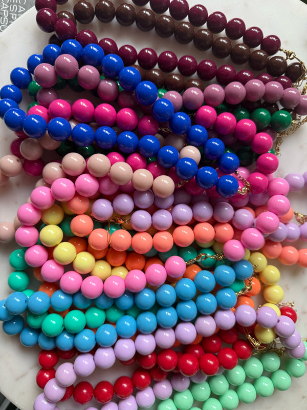 Bubble beads ketting 18mm kralen