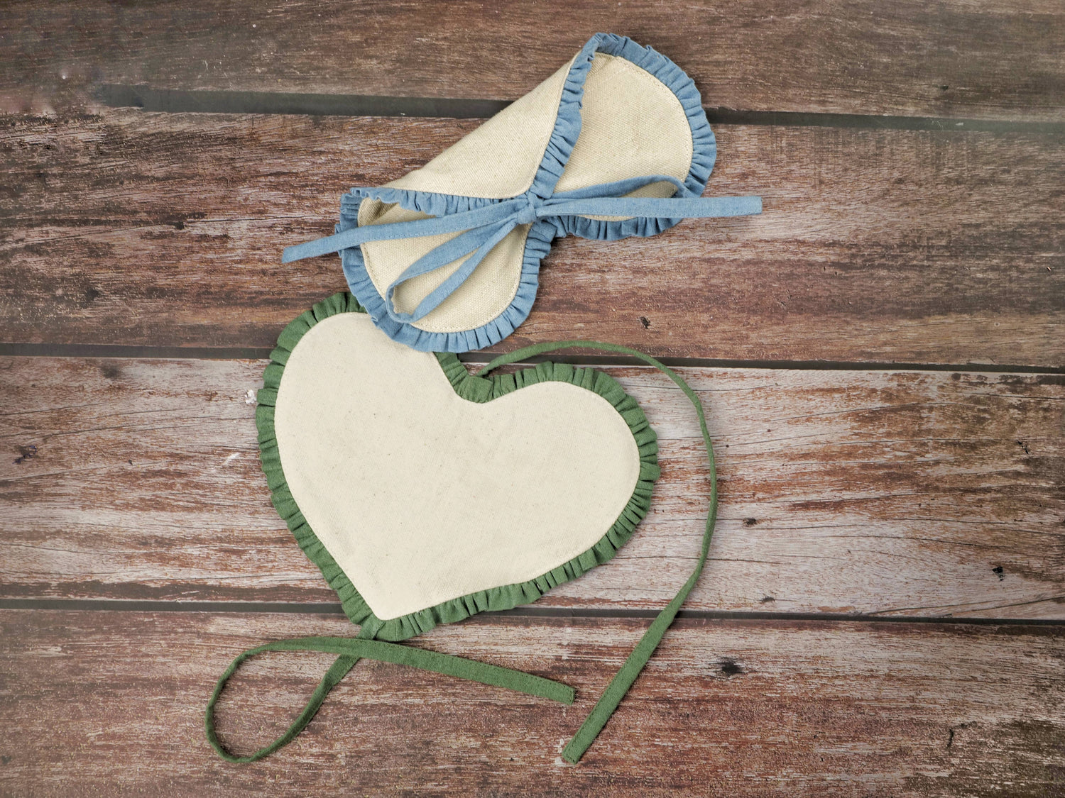 Canvas Zonnebril Etui | Ruffle Brillenkoker | Blauw-Groen