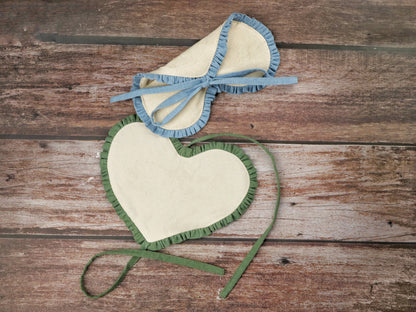 Canvas Zonnebril Etui | Ruffle Brillenkoker | Blauw-Groen