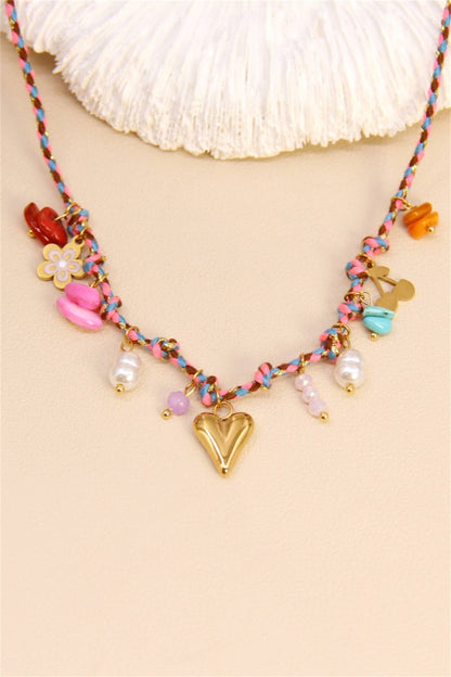 Hartjesketting met bedels