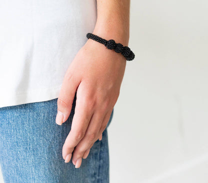 Roll-On® globe armband - Zwart