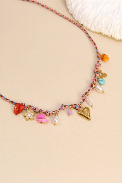 Hartjesketting met bedels